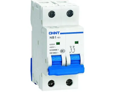 фото Выключатель автоматический модульный 2п B 6А 6кА NB1-63 (R) CHINT 179653