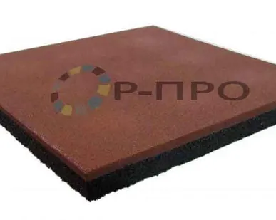 фото Резиновая плитка РПРО 500*500*30 Стандарт-1, Красный (терракота)