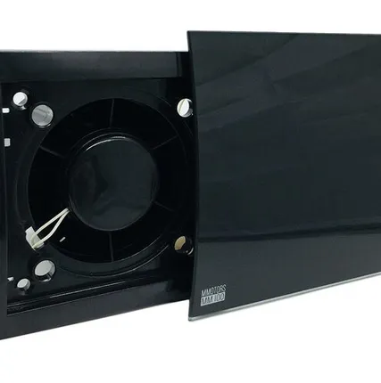 Фото №0 MM-P 06 стекло выпуклое черное глянец 169 м3/ч d100 сверхмощный вытяжной вентилятор MMotors JSC