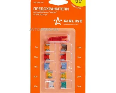 фото AIRLINE Предохранители микро (набор 10 шт. 5-30А)
