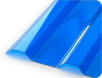 Фото №0 Профилированный поликарбонат 0,8 мм трапеция 1050х4000 синий