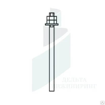 Фото №0 Болт фундаментный 5 М12Х350 ст.3сп/пс, ст.20, ст.35, ст.09Г2С, ст. 40Х ГОСТ