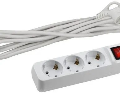 фото Удлинитель с заземлением UX-3es-5m 3х0.75кв.мм с выкл. 3гнезда 5м (5/10/480) Эра Б0035755