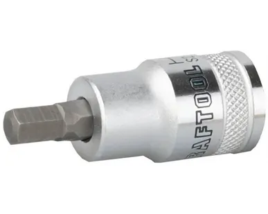 фото Торцовая бита-головка KRAFTOOL, материал S2, HEX, сатинированная, 1/2", Н10
