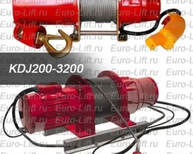 фото Электролебедка KDJ-750E1 380В т/у 750 кг в/п 100