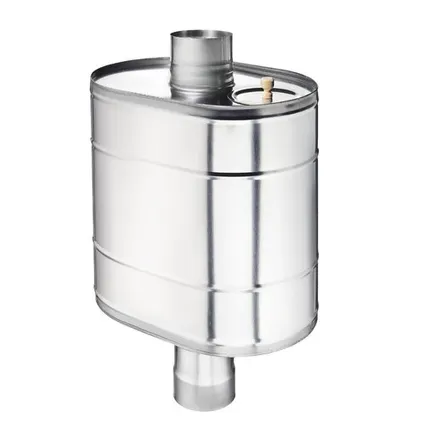 Фото №0 Бак на трубе для печи, 80л, ф115, нержавейка 0,8мм (штуцер 3/4")