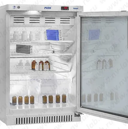 Фото №0 Холодильник ХФ-140-1 ТС ПОЗИС фармацевтический для хранения препаратов и вакцин (дверь тонированный стеклоблок)