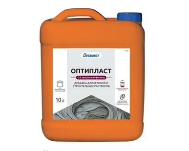 фото Оптипласт 10 л пластифицирующая добавка для бетонов и строит. растворов C409