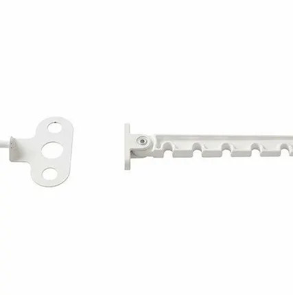 Фото №0 Ограничитель открывания металлический, белый с держателем