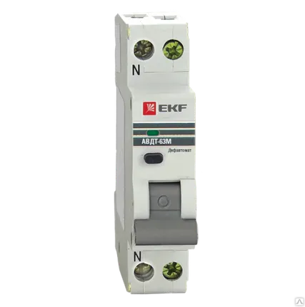 Фото №0 АВДТ-63М 16А/10мА (1мод., хар.C, электронный тип AС) 6кА EKF PROxima