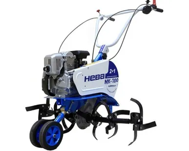 фото Мотокультиватор "Нева" МК-200-H5,0 (4 фрезы) с комплектом трансп. колес 4,0