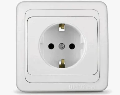 фото Розетка 1-м.СП Валери 16А с/з бел./В0028/