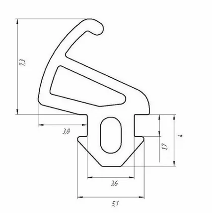 Фото №0 Уплотнитель для Пластиковых Окон и Дверей ARTEC DFI 53 на Раму и Створку (Белый) Россия