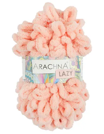 Фото №0 Пряжа ARACHNA "LAZY" 100% микрополиэстер 100 г 8.5 м №06 св.коралловый