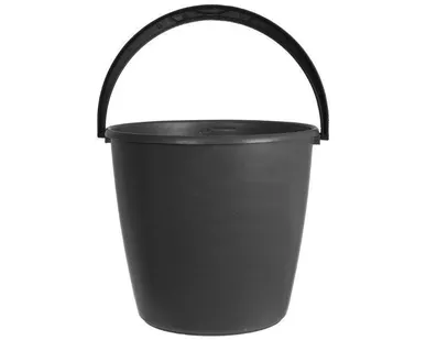 фото Ведро пластмассовое с мерной шкалой 10 л черное