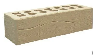 фото Пустотелый кирпич Евро 250х85х65 мм "Дерево" Слоновая кость