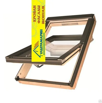 Фото №0 Деревянное окно Fakro FTP-V L3 114х118 профи триплекс с легкоочищающимся