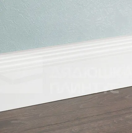 Фото №0 Смартпрофайл Пэинт Плинтус МДФ Smartprofile Пэинт 100E Белый под покраску