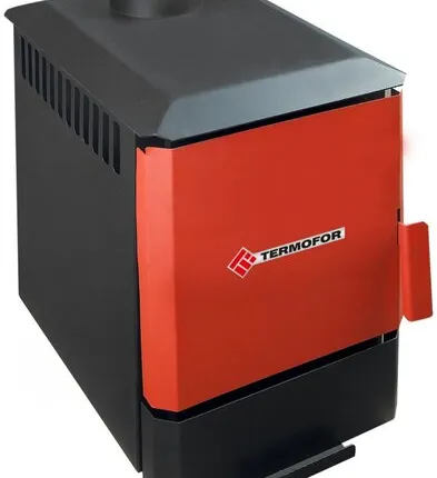 Фото №0 Дровяная печь Термофор Варна 50 3 кВт 30.2 см 56.8 см 44 см черно-оранжевый 50 м³ сталь