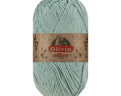 фото Пряжа OLIVIN "ECO COTTON" (100 г) 7509 (мятный)