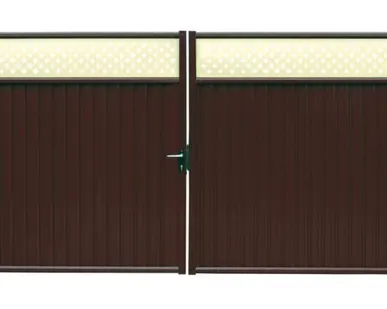 фото Ворота Estet Plus 2,4х3,6 RAL 8017/1014