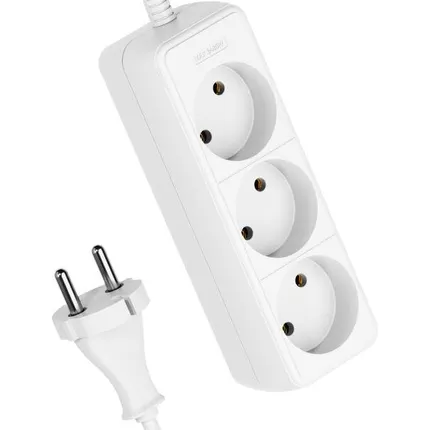 Фото №0 Удлинитель 3х3м без заземл. 16А IP20 ПВС 2х1 Космос YKsm3m-3g(K)