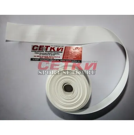 Фото №0 Обшивка заградительных сеток капроновой стропой 25 мм