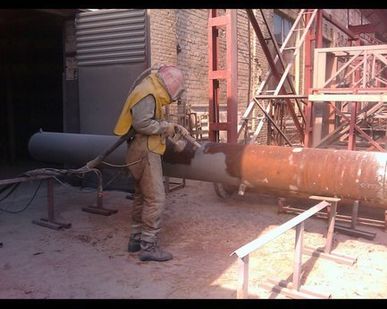 фото Очистка крупногабаритных поверхностей пескоструйным аппаратом Contracor