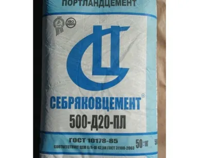 фото Цемент Себряковский М-500 Д20 50кг (40м)