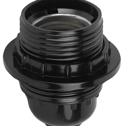 Фото №0 Патрон E27 с кольцом бакелит черн. (х50) (50/200/4800) Эра Б0044084