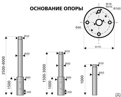 фото Опоры для садово-парковых светильников от 1 до 5 метров