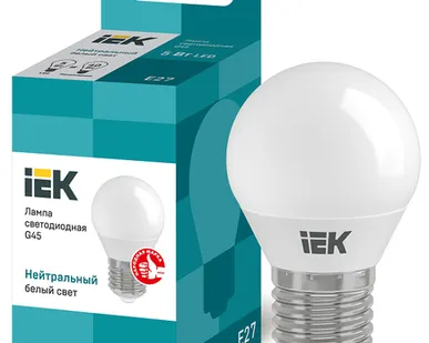 фото IEK Лампа светодиод. 5/4000/Е27/G45 шар IEK