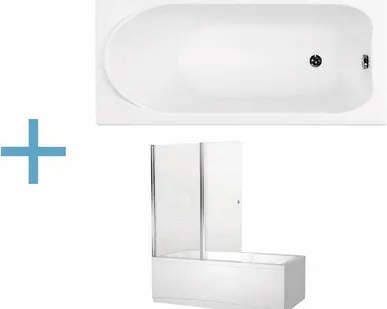 фото Акриловая ванна Aquanet Nord 140x70 (+ шторка Aquanet Alfa 4 NF6222-pivot)