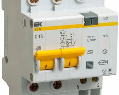 фото Диф.автомат АД12 2Р 50А 300мА (Выключатель автоматический дифференциального