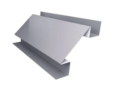 фото Планка угла внутреннего сложного Экобрус 0,5 Satin с пленкой RAL 7004 сигнальный серый