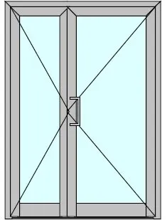 фото Дверь алюминиевая внутренняя "холодная" Вариант 12