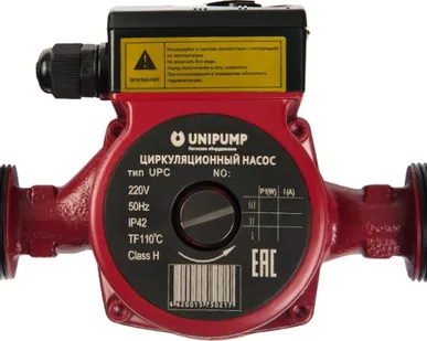 фото Циркуляционный насос Unipump UPС 32-80 180 мм с гайками, напор 8 м, диаметр 25мм, расход 166 л\мин, 3 скорости, 44338