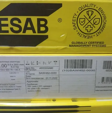 Фото №0 Электроды ОК-46 3мм х 350 мм (5,3 кг.)