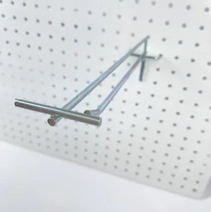 Фото №0 Крючок на перфорацию одинарный с ценникодержателем L=250мм, d=5мм, шаг 50мм, цинк