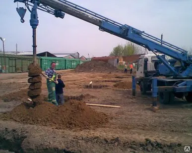 фото Монтаж винтовых свай