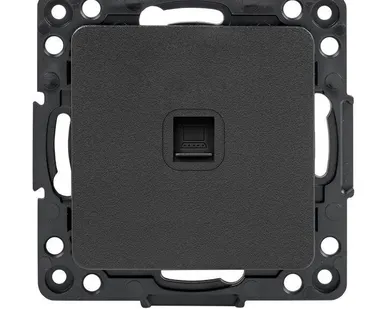 фото Механизм розетки RJ-45 1-м Стокгольм черн. PROxima EKF EZK01-035-10