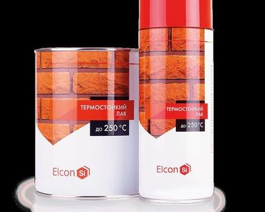 фото Термостойкий лак для печей
и каминов Elcon