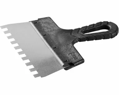 фото ШПАТЕЛЬ 250мм зубчат. нерж. 10*10, пласт. ручка