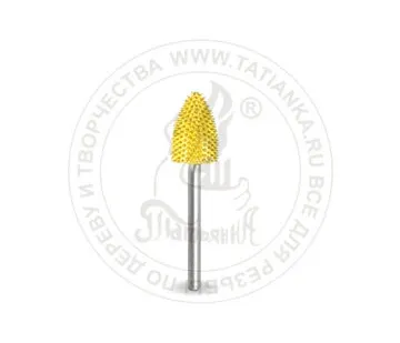 фото 32F38-40 - Пламя, Ø хвостовика 2,3мм, Ø фрезы X 9,5мм, L фрезы 15,87мм (fine) SUB-32F38-40