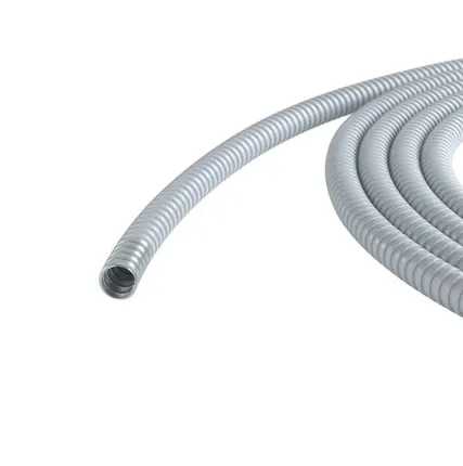 Фото №0 ДКС Металлорукав DN 15мм в герметичной ПВХ изоляции, Dвн 15,5 мм, Dнар 19,5, 50 м, цвет серый