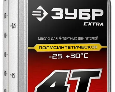 фото Полусинтетическое масло для 4-тактных двигателей 70610-1 Зубр EXTRA 4Т-10W30, 1 л