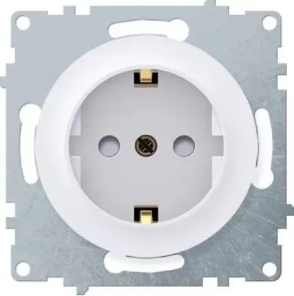 Фото №0 Розетка 1-м СП Florence 16А IP20 с заземл. защ. шторки винт. клеммы механизм бел. 1E10101300 OneKeyElectro 2172764