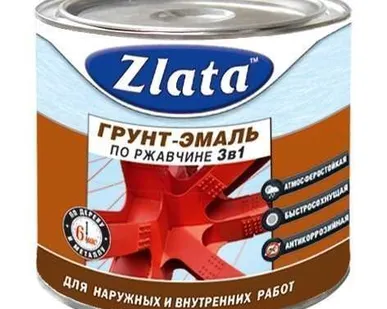 фото Грунт- Эмаль по ржавчине белая 1,9кг. "Zlata"
