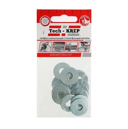 Фото №0 Шайба кузовная M8 цинк. DIN 9021 (уп.15шт) пакет Tech-Krep 103038