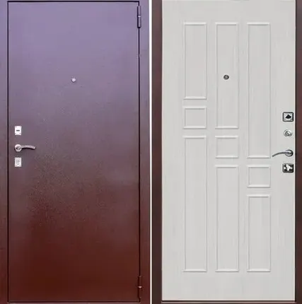 Фото №0 Дверь входная Гарда 8мм (Ferroni) металл 0,8мм/МДФ, Антик медь/Белый ясень 2050х960мм, ПРАВАЯ